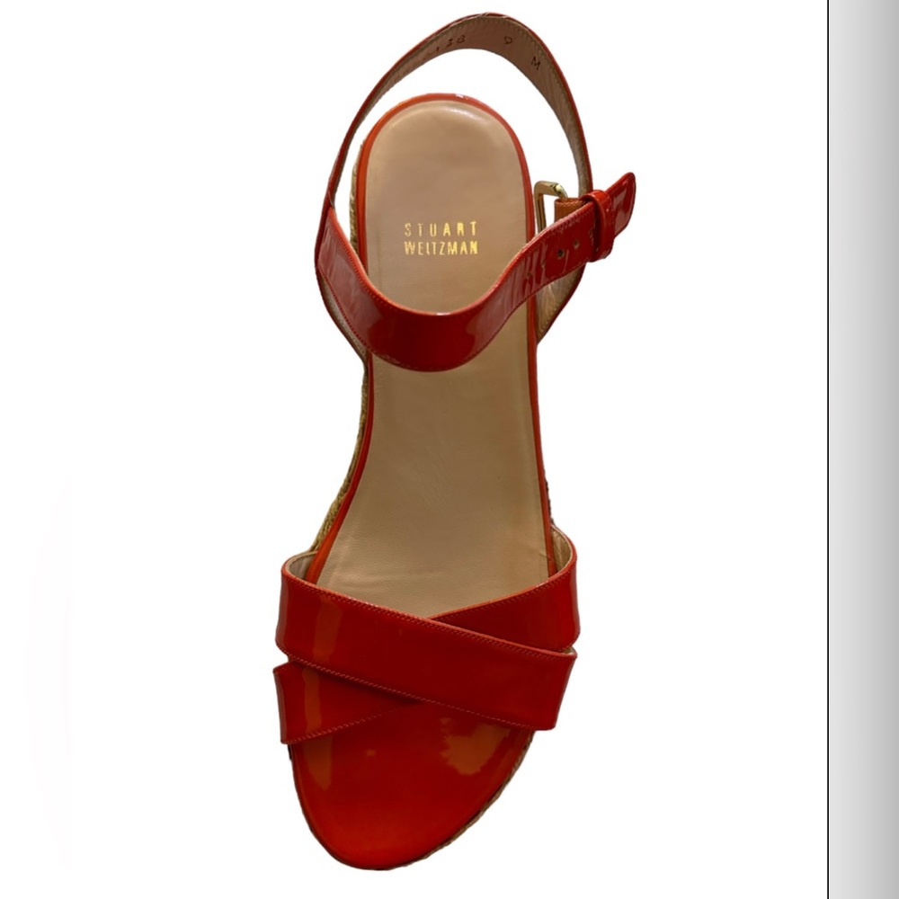 New! Stuart Weitzman Red/Orange Sandal Never Worn